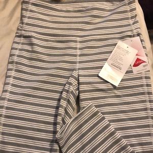 High rise heather stripe chat capri